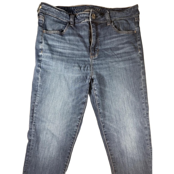 American Eagle By Payless Denim - American Eagle Womens Jeggings Size 14 Blue Denim Hi Rise Next Level Stretch